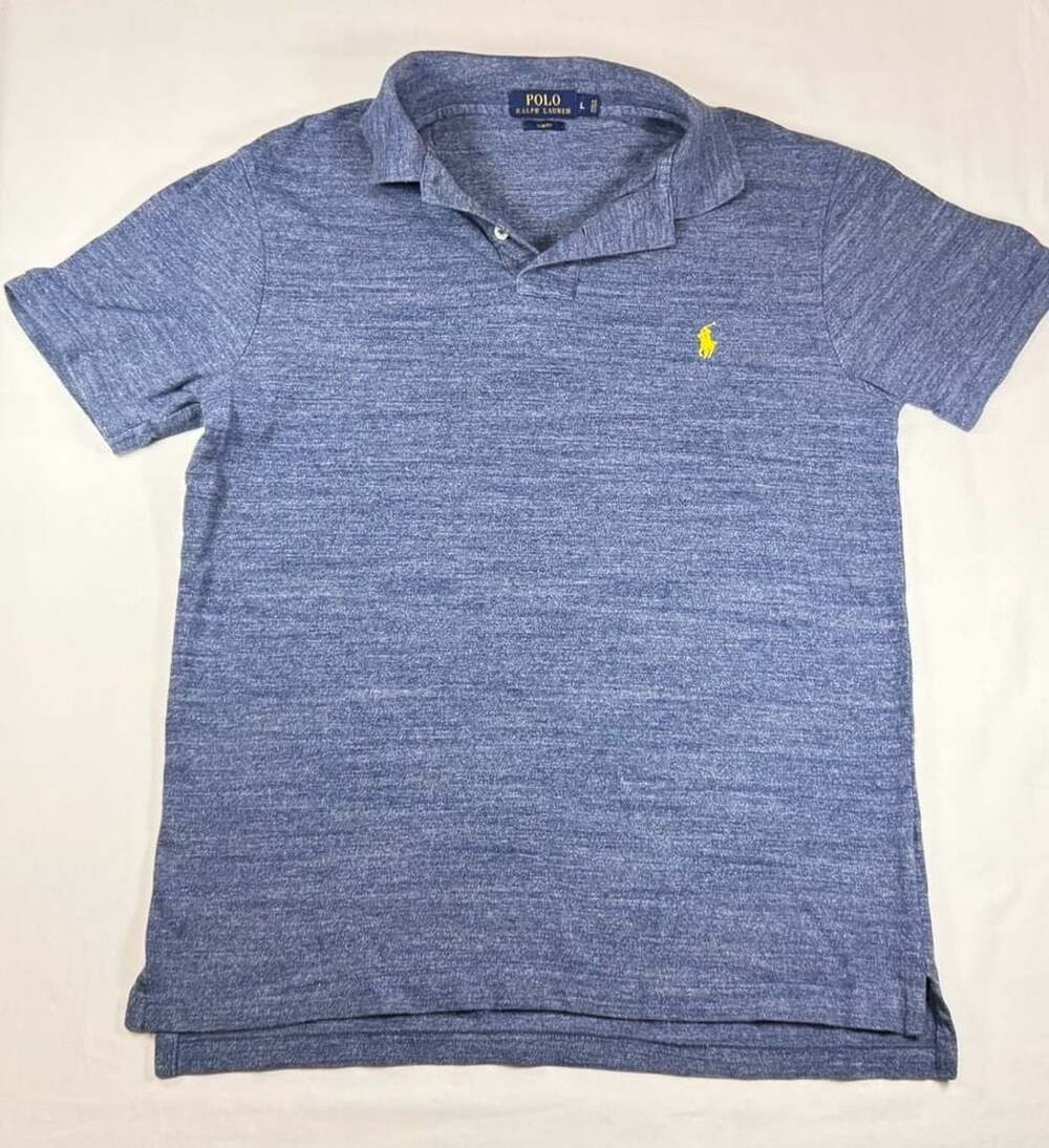 Polo Ralph Lauren Polo Size L Blue Cotton Slim Fit